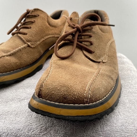 Bata Shoes Mens Size 10 Tan Suede Lace Up Causal Loafers - Picture 12 of 14